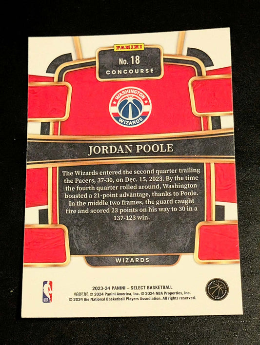 2023-24 Panini Select - Concourse Jordan Poole #18 Blue