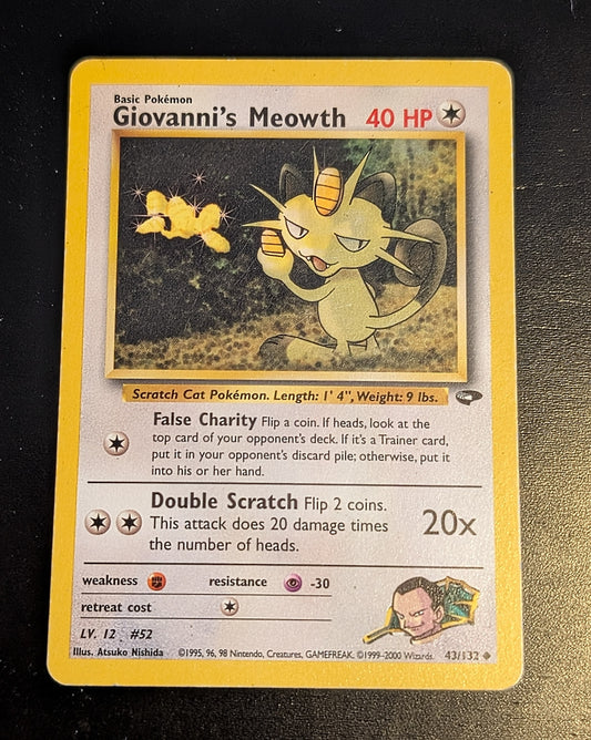 Giovanni's Meowth 43/132 Gym Challenge - Pokemon Card